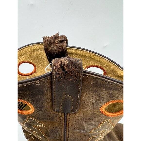 Masterson Boot Womens Cowboy Boots Size 6.5M Brown Leather Square Toe Western - Picture 7 of 16